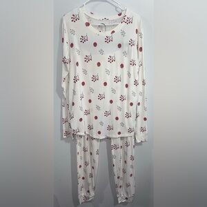 Kyte BABY White and Red Pajama Set